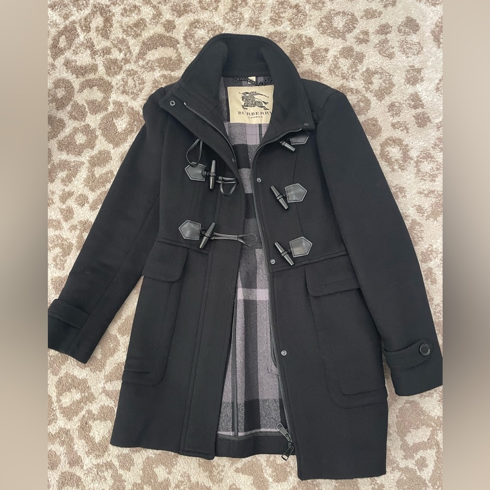 Burberry wool toggle coat, black, won’t once or twice Italy 38 US 4